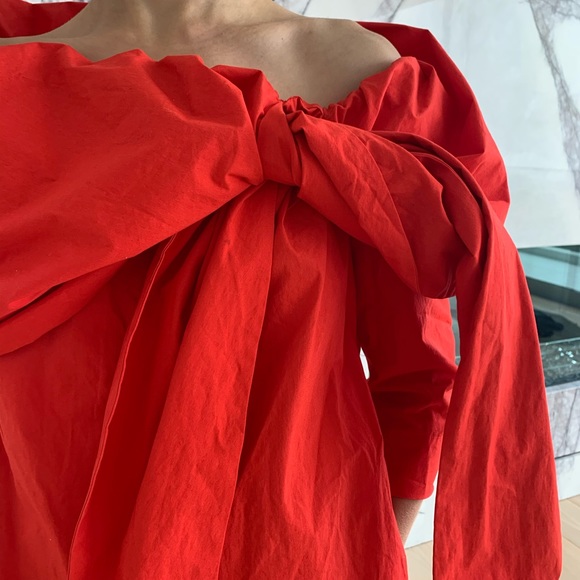 Isa Arfen Womens Cotton Off Shoulder Tie Detail - Picture 4 of 5